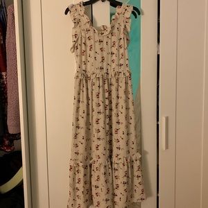Long flowy floral dress